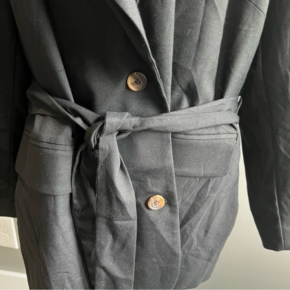 FUTURE COLLECTIVE Kahlana Barfield Brown Black Tie-Front Blazer Jacket 2x NWT - Picture 4 of 13